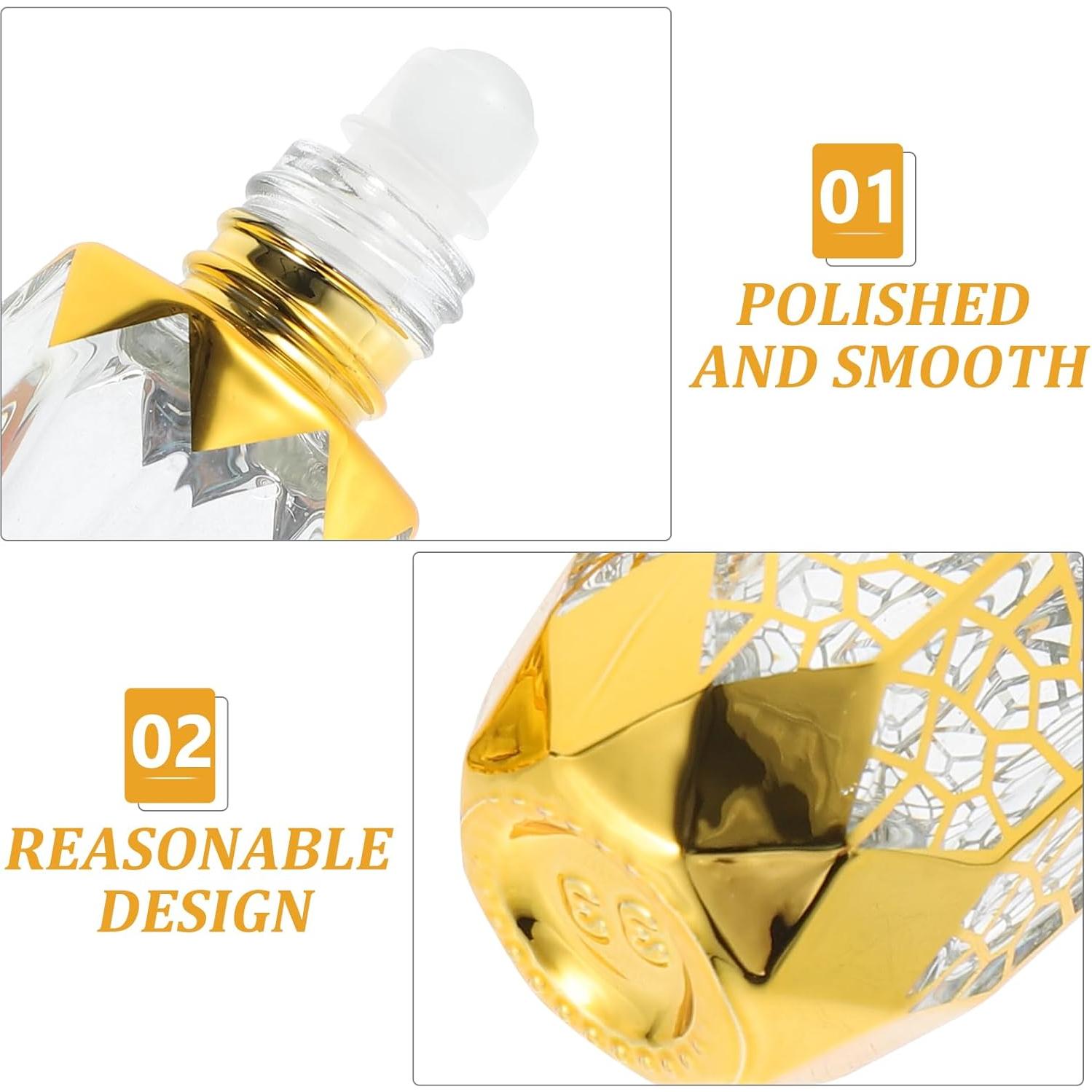 Botellas de Rodillo Ciieeo 6ml de Vidrio Rellenables 4Pcs