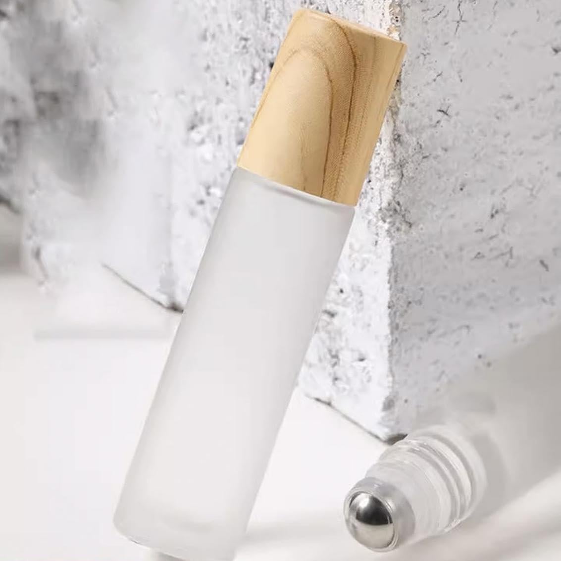 16 Botellas de Vidrio Esmerilado 10ml Doromy con Rodillo