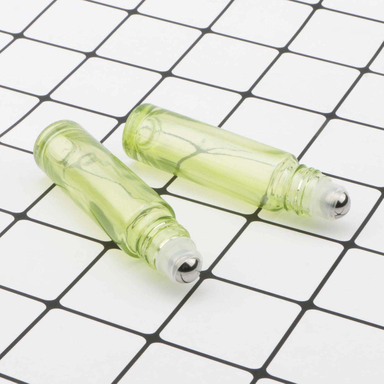 8 Botellas de Rodillo de Vidrio 10ml Newzoll Verde Perla