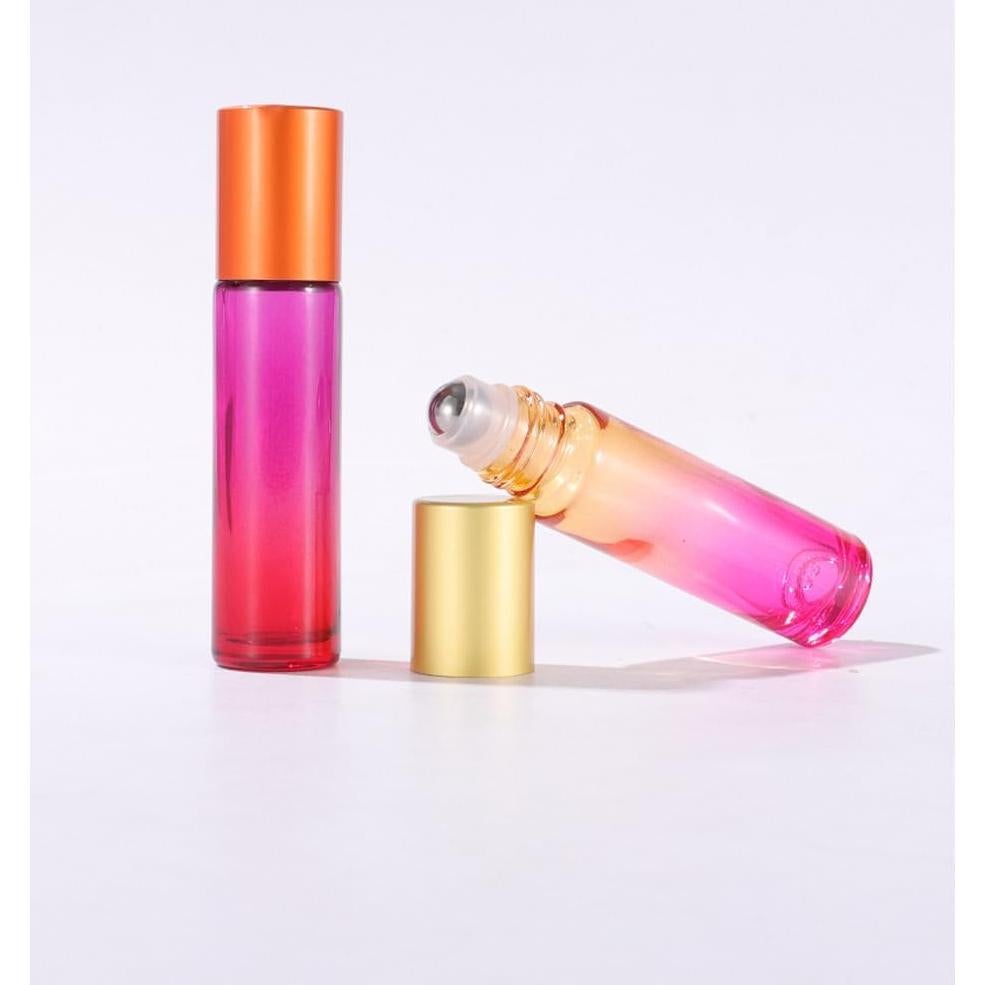 10 Botellas de Rodillo de Vidrio YORROR 10ml Morado Reutilizables