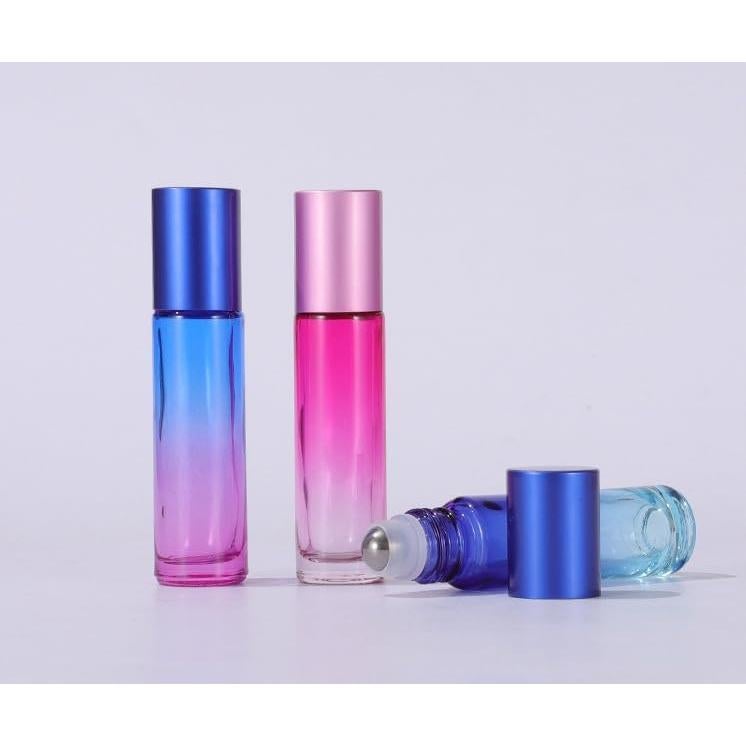 10 Botellas de Rodillo de Vidrio YORROR 10ml Morado Reutilizables