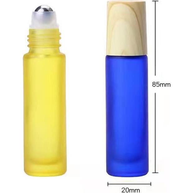 10 Botellas de Rodillo de Vidrio YORROR 10ml Rosa Reutilizables