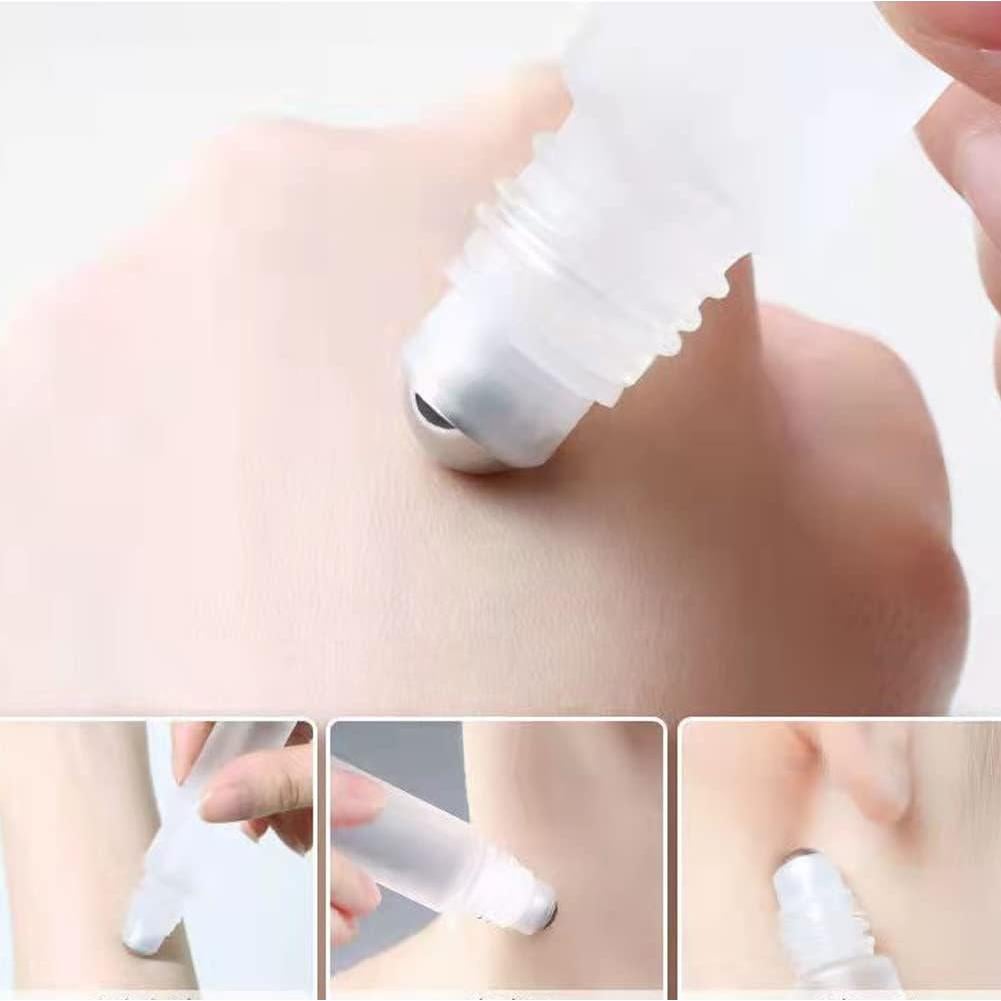 10 Botellas de Rodillo de Vidrio YORROR 10ml Rosa Reutilizables