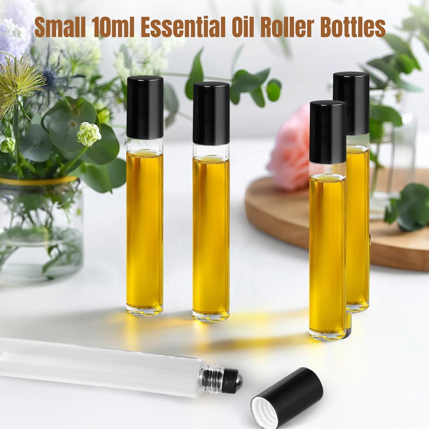 150 Botellas de Aceite Esencial Tideme 10ml Vidrio a Prueba de Fugas