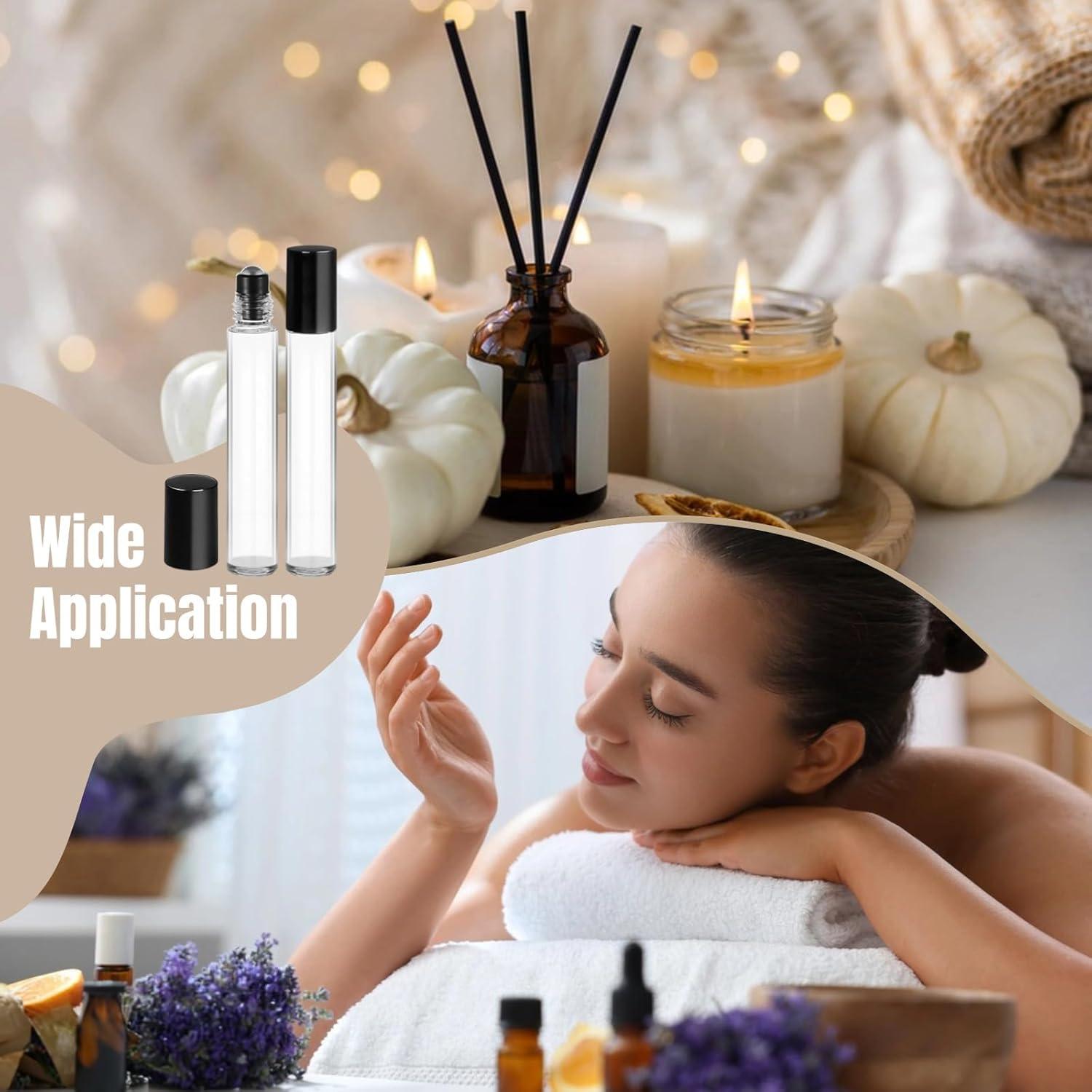 150 Botellas de Aceite Esencial Tideme 10ml Vidrio a Prueba de Fugas