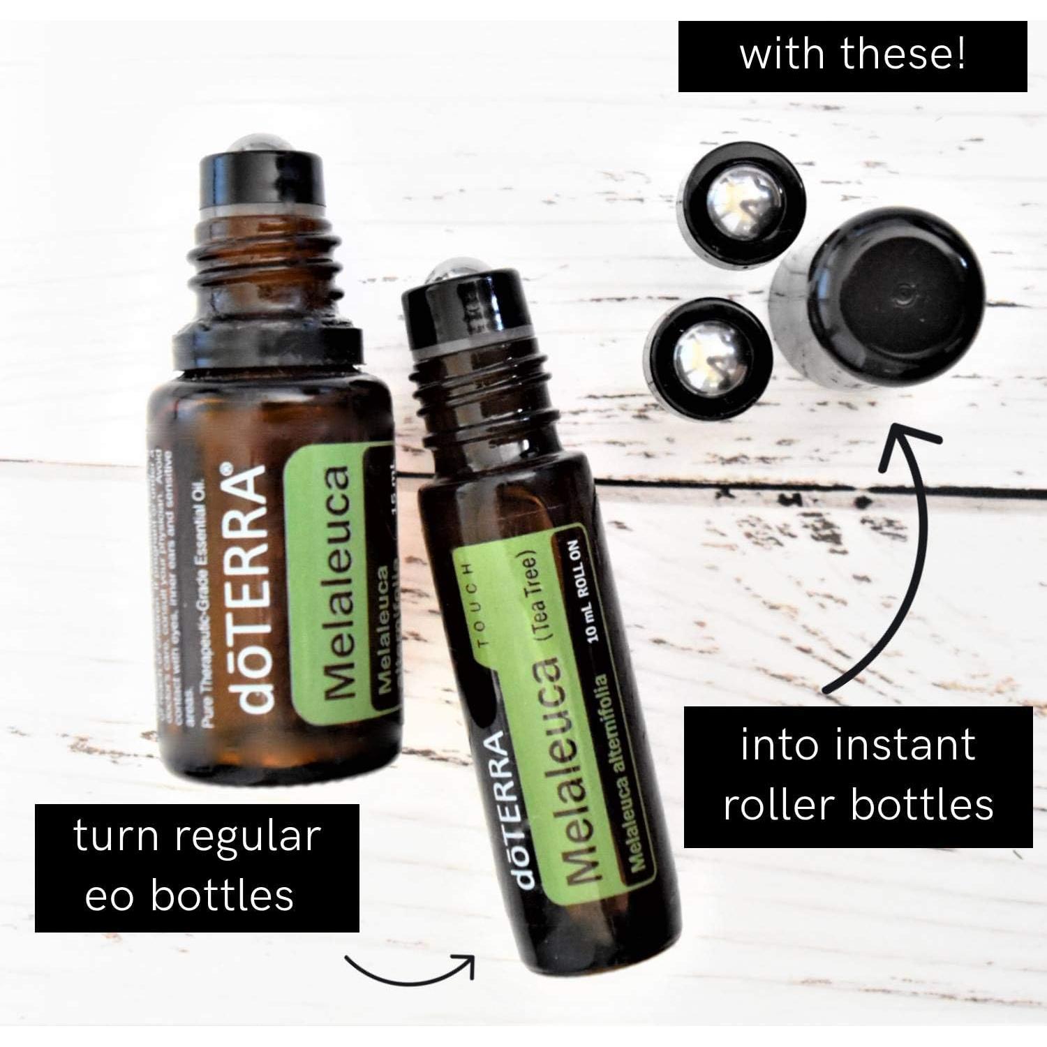 Tops de Rodillo de Acero Inoxidable Holistic Oils - Paquete de 12