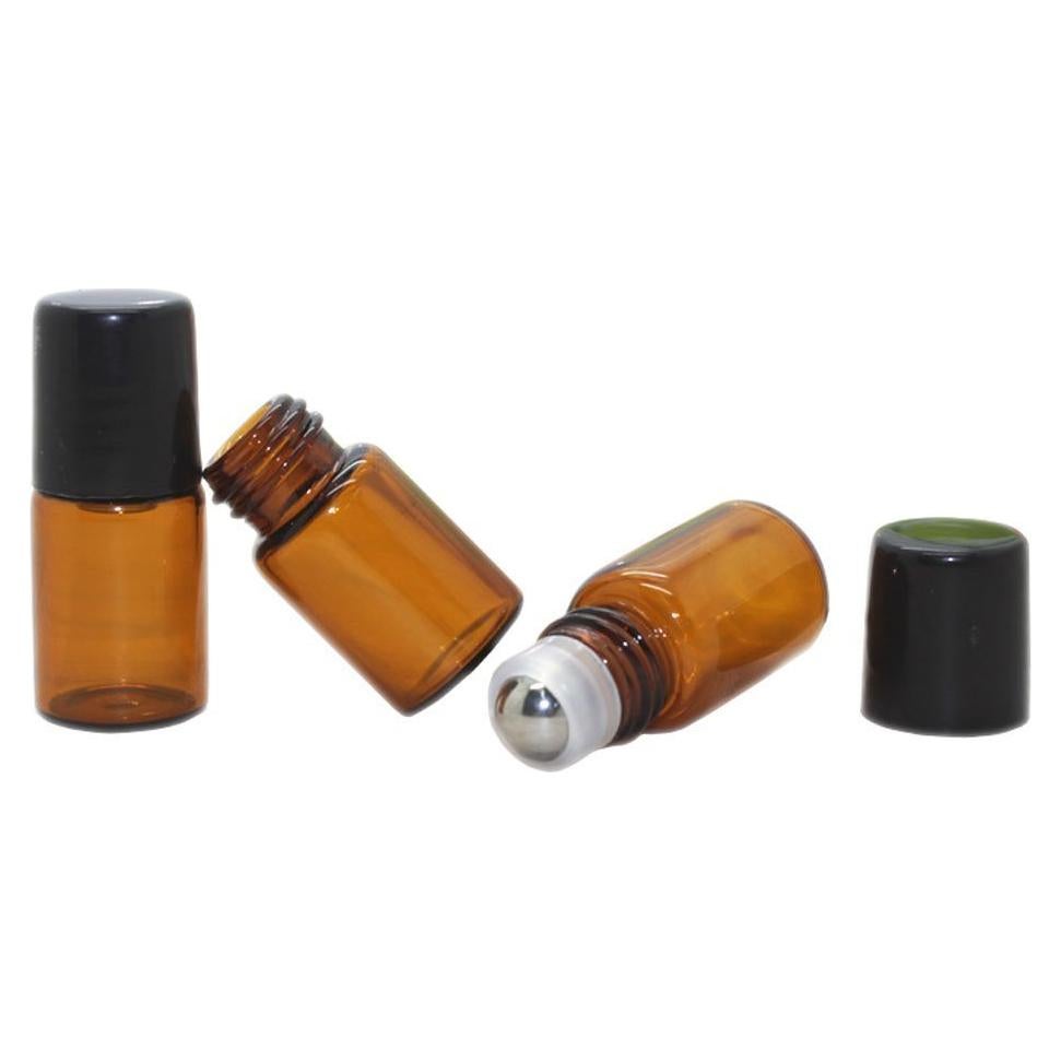 Botellas de Vidrio 2ml TOPWEL 6PCS Roll-On Aromaterapia