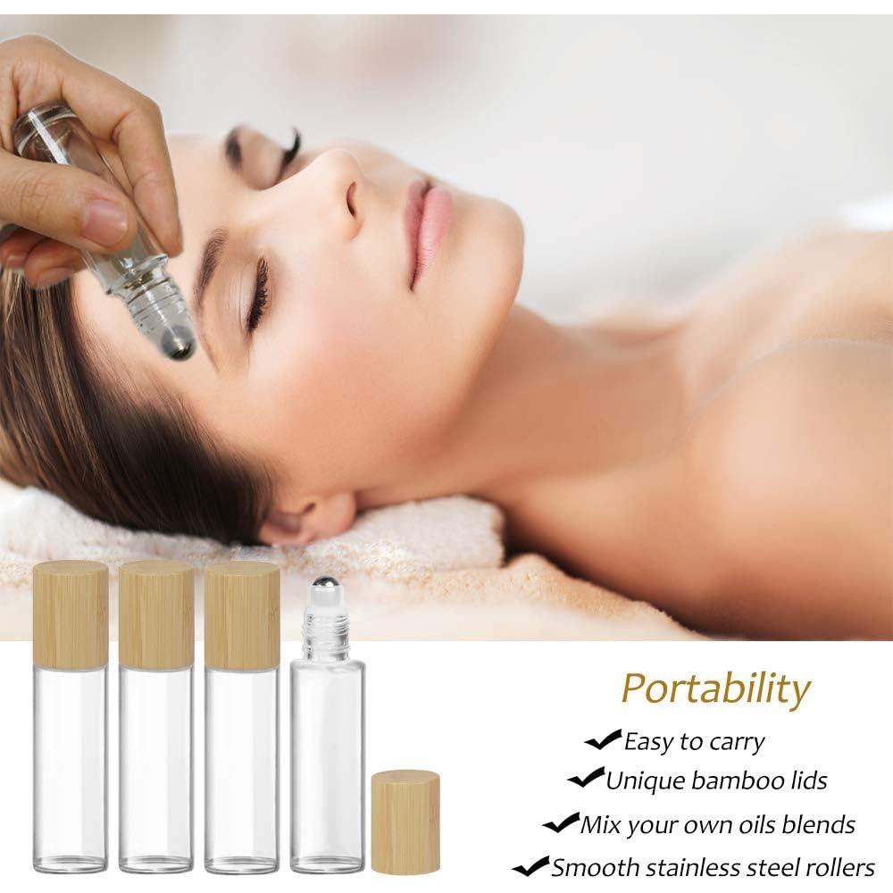 Botellas de vidrio recargables CREATIEE 15ml con rodillo - 12Pcs