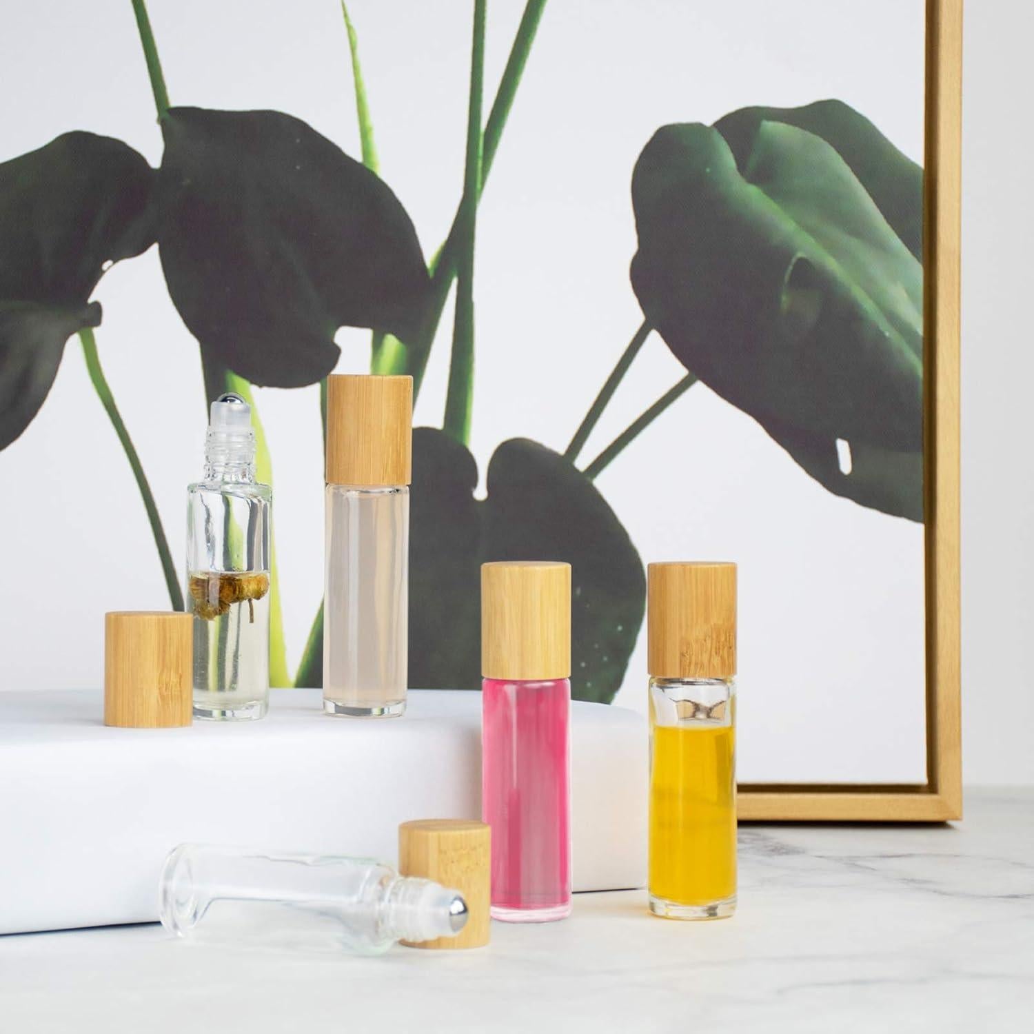 Botellas de vidrio recargables CREATIEE 15ml con rodillo - 12Pcs