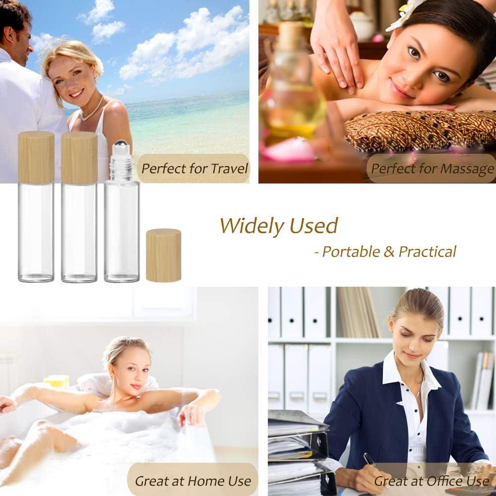 Botellas de vidrio recargables CREATIEE 15ml con rodillo - 12Pcs