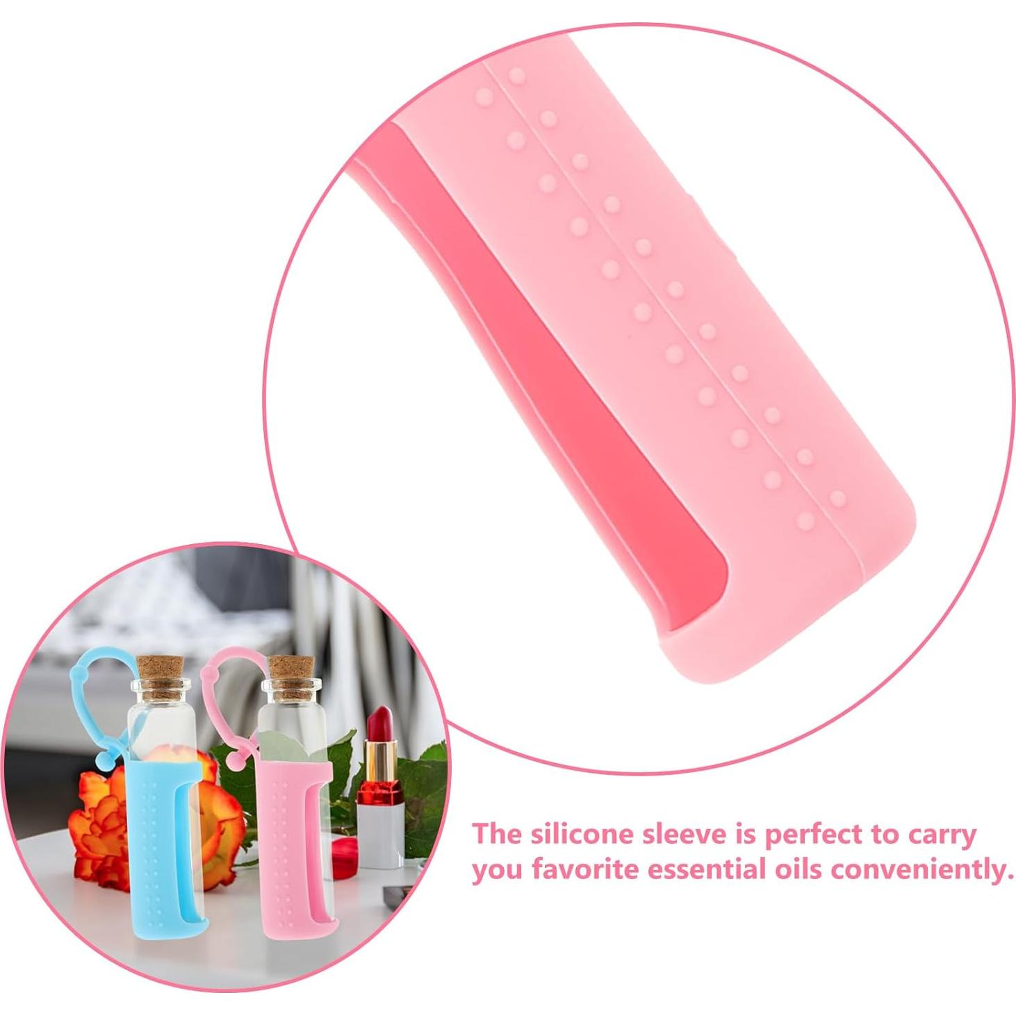 Funda de Silicona para Botellas de Aceite Esencial Artibetter 10ml - Set de 6