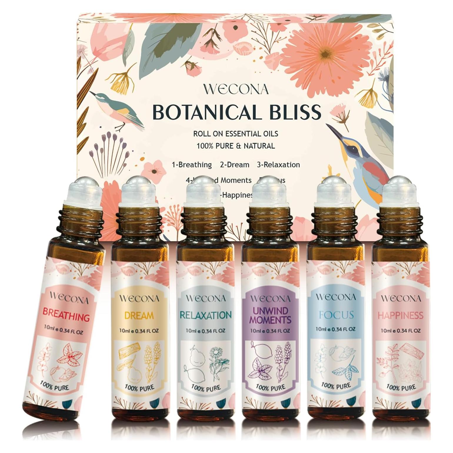 Set de Roll-On de Aceites Esenciales WECONA 6x10ml Aromaterapia