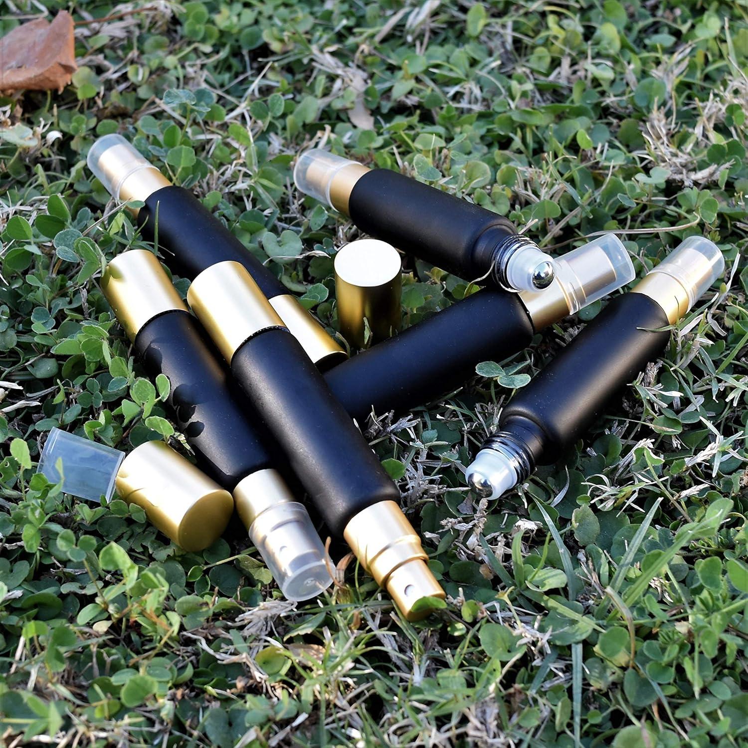 Paquete de 6 Botellas de Vidrio Negro 10ml - Aceites Esenciales