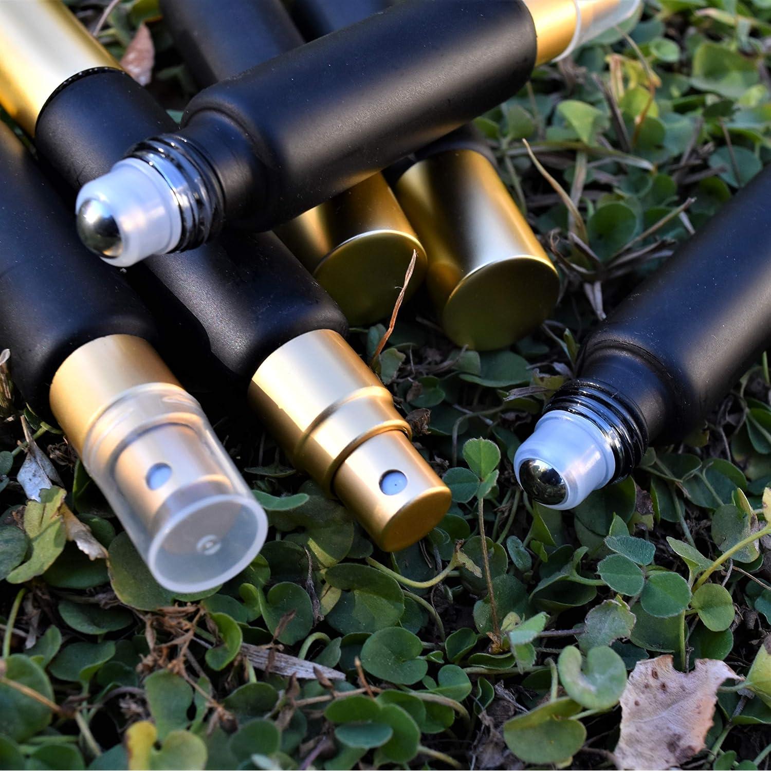 Paquete de 6 Botellas de Vidrio Negro 10ml - Aceites Esenciales