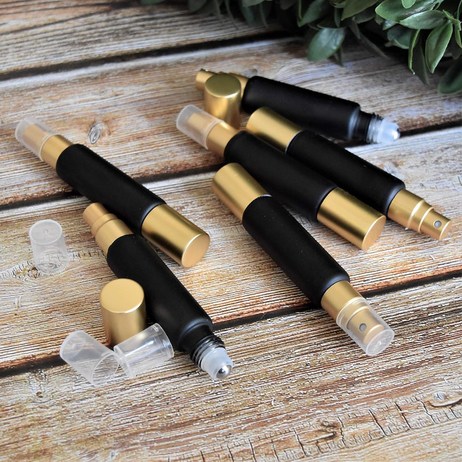 Paquete de 6 Botellas de Vidrio Negro 10ml - Aceites Esenciales