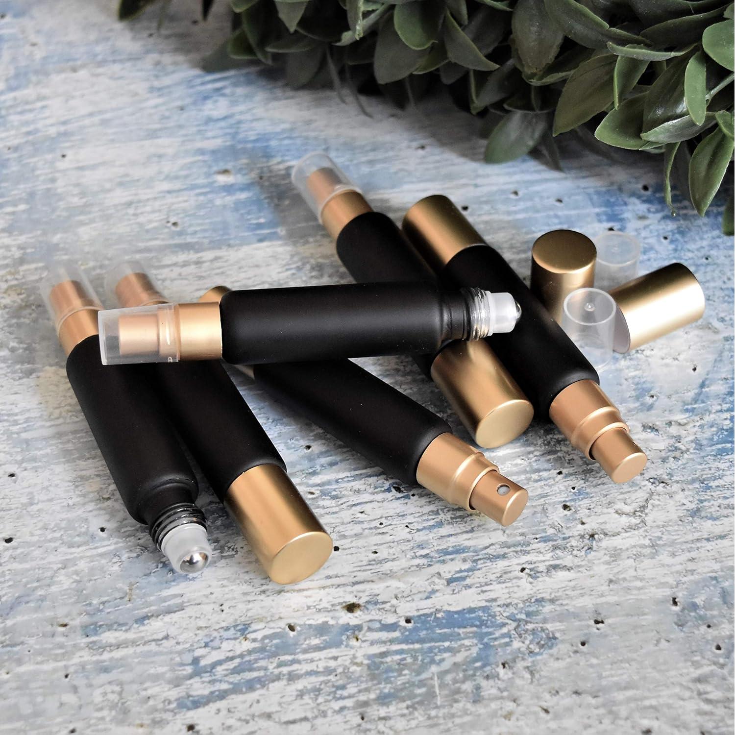 Paquete de 6 Botellas de Vidrio Negro 10ml - Aceites Esenciales