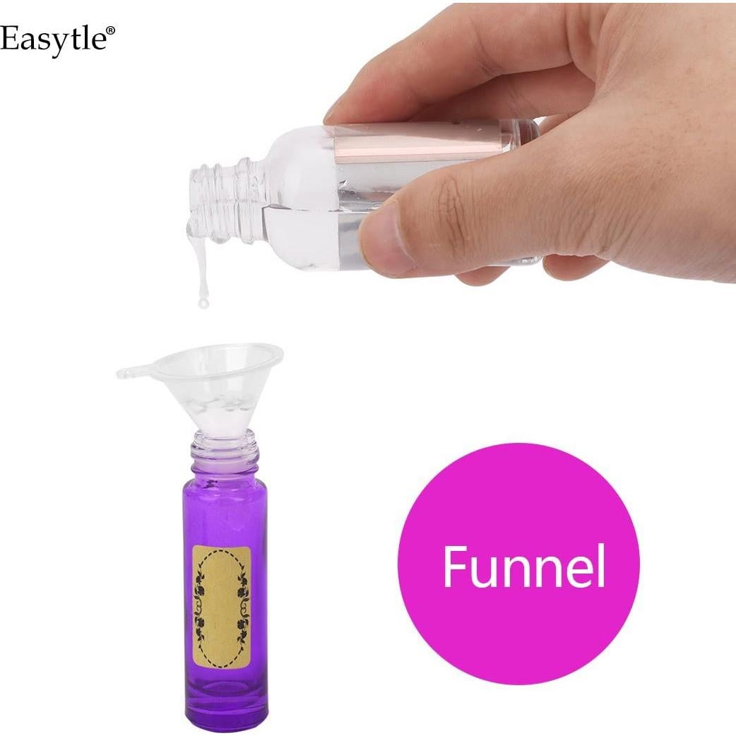 Kit de Herramientas para Aceite Esencial Easytle - 2 Abridores, 6 Gotero, 6 Embudos, 72 Etiquetas