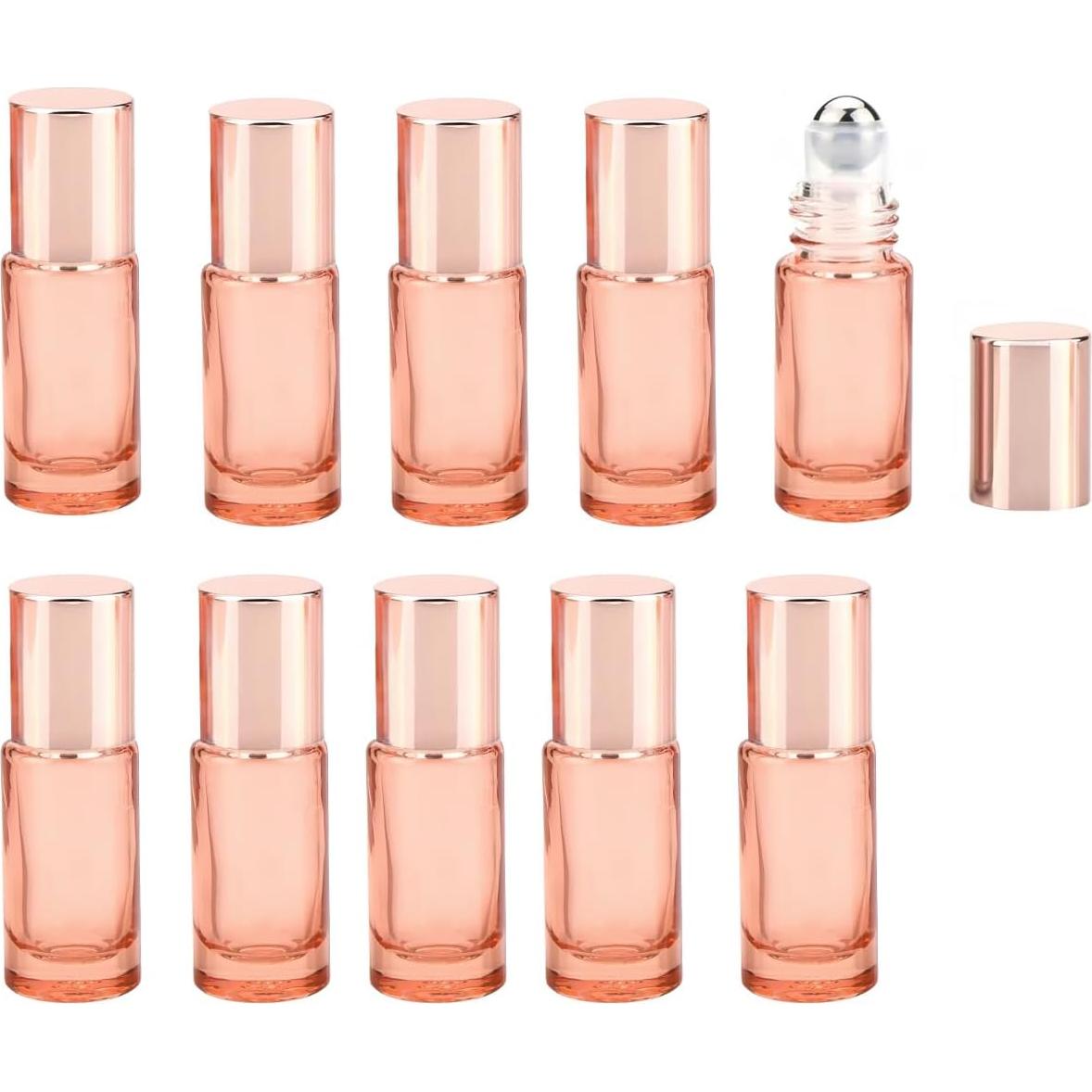 Paquete de 10 botellas de rodillo de vidrio YORROR 5ml verdes