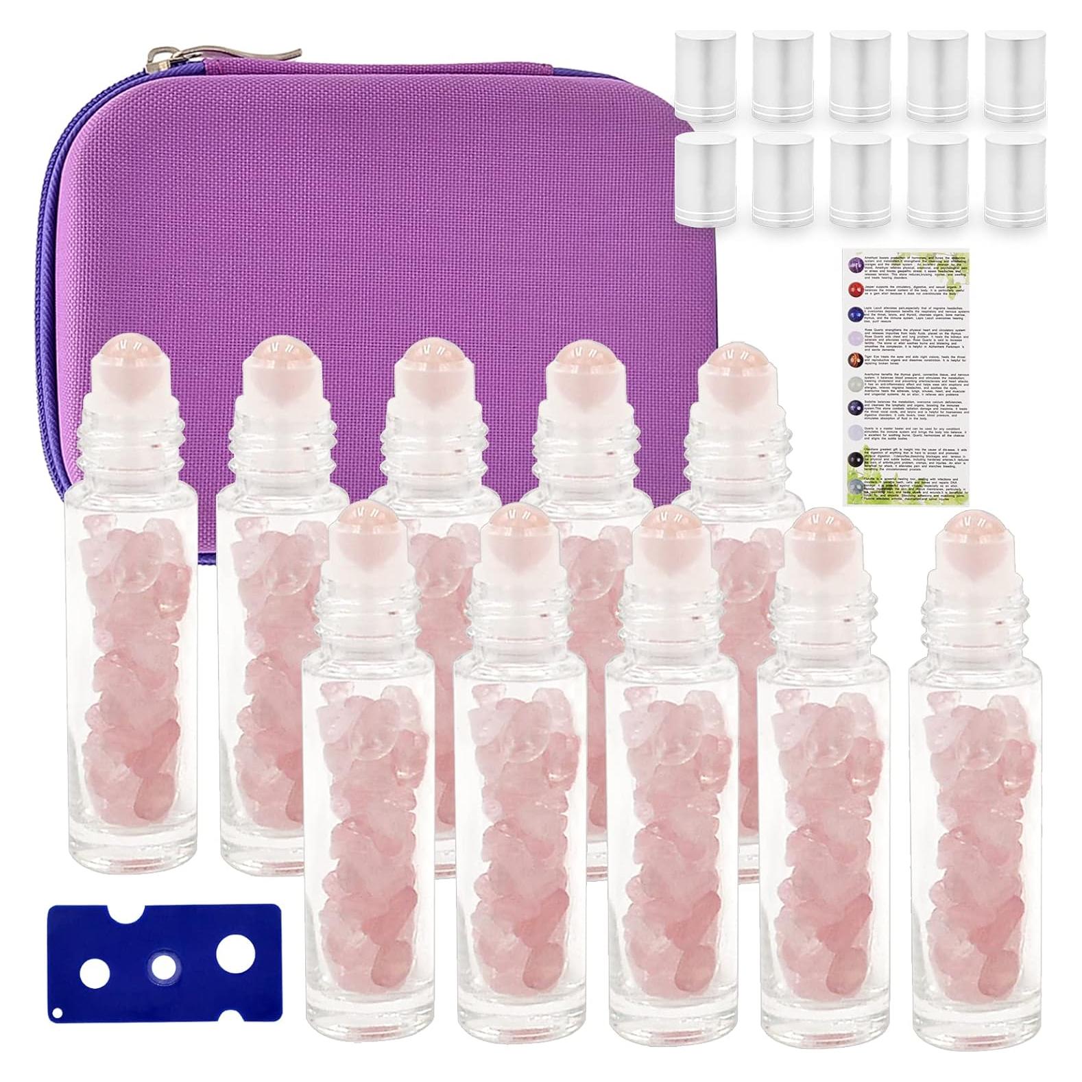 Botellas de Rodillo de Aceite Esencial 10ml Fengshuisale con Estuche