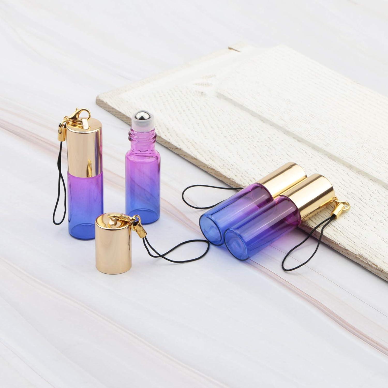 Kesell Botellas de Rodillo de Vidrio 5ml - 15 Piezas Gradiente