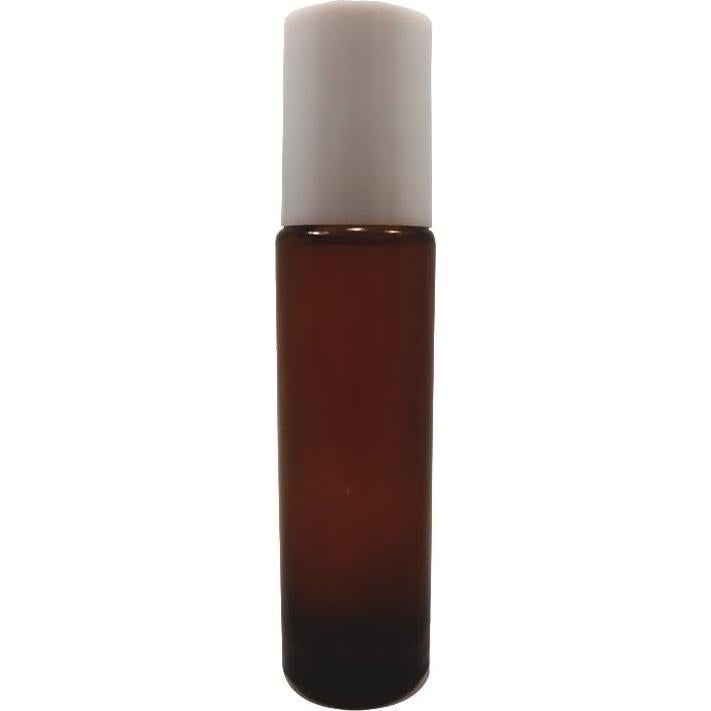 Botella de vidrio ámbar 10 ml con rodillo de metal - Perfume Studio