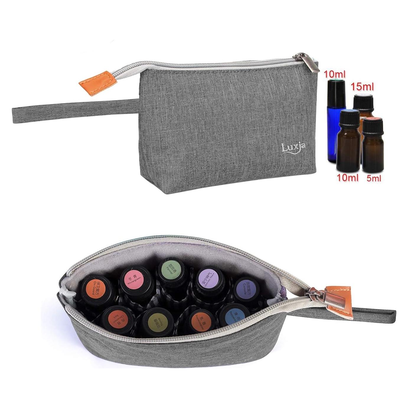 Bolsa de Transporte LUXJA para 8 Aceites Esenciales - Gris