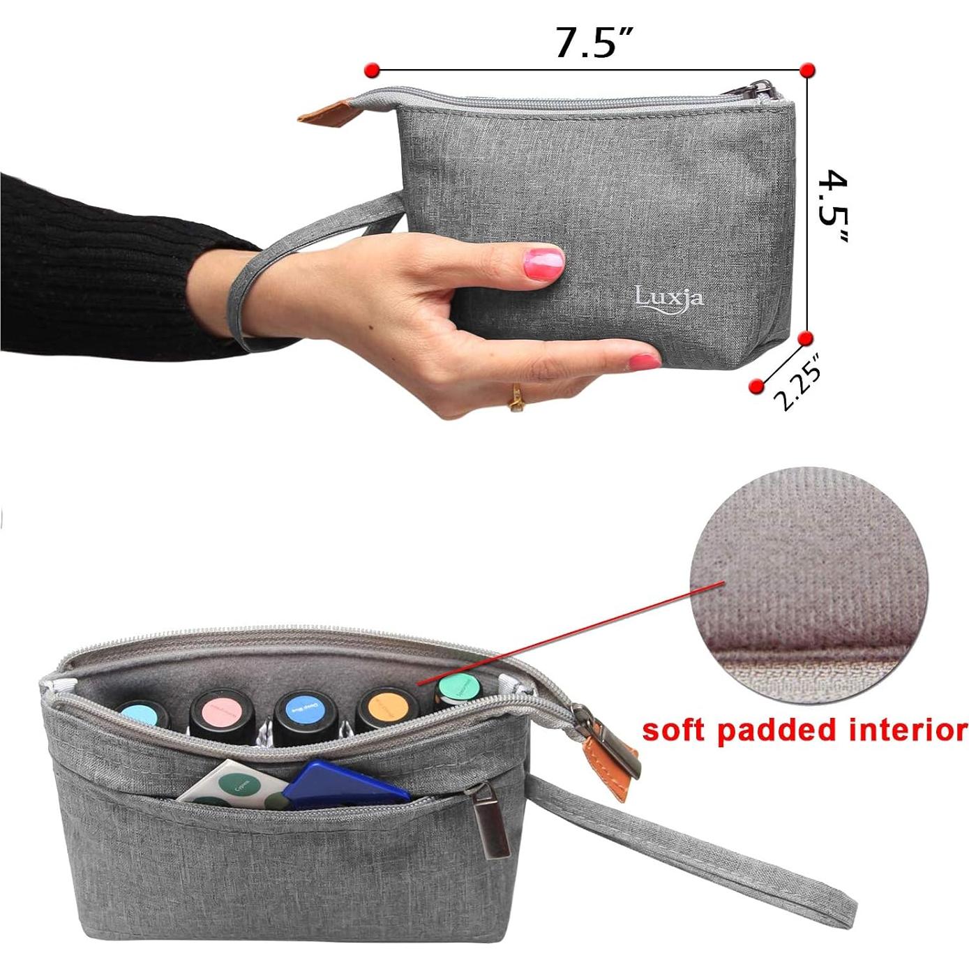 Bolsa de Transporte LUXJA para 8 Aceites Esenciales - Gris