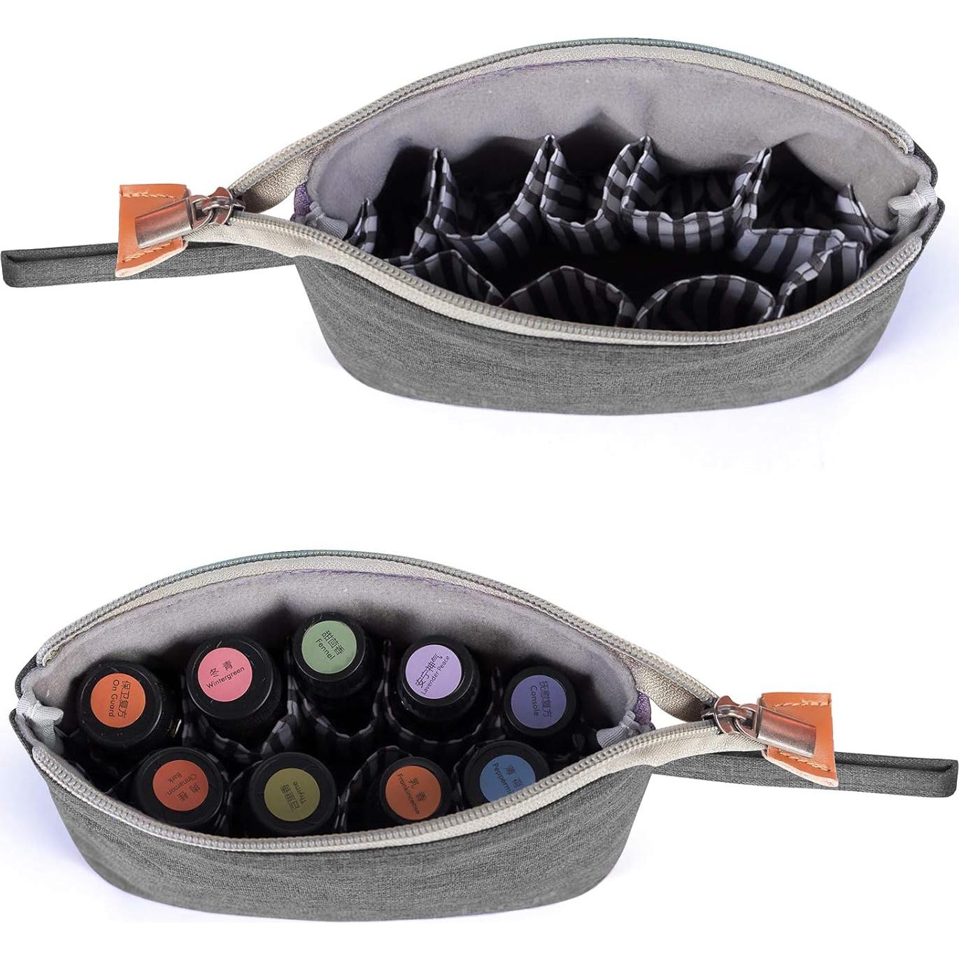 Bolsa de Transporte LUXJA para 8 Aceites Esenciales - Gris