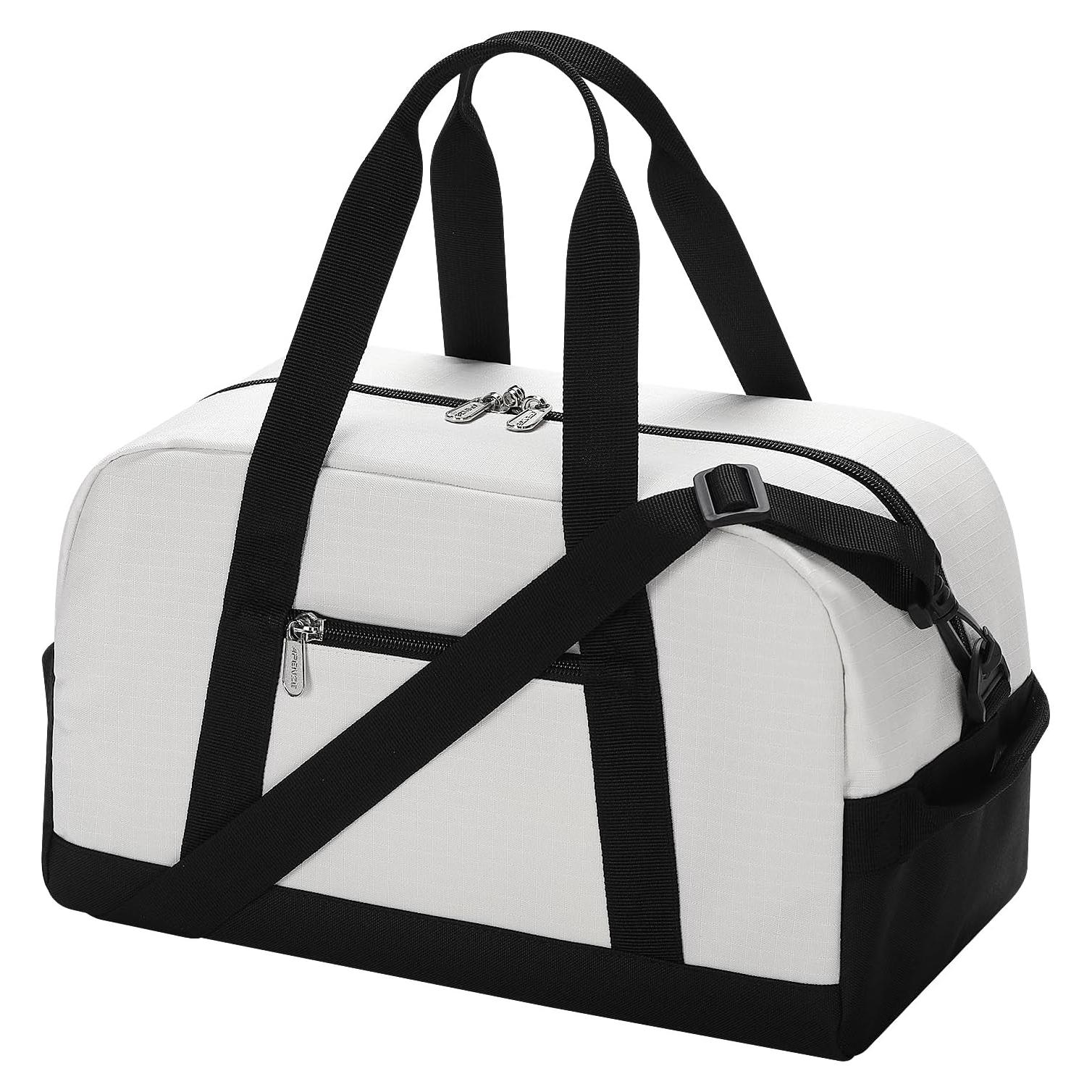 Bolsa de Gimnasio Duffle Pequeña Beige 35.56 cm Resistente