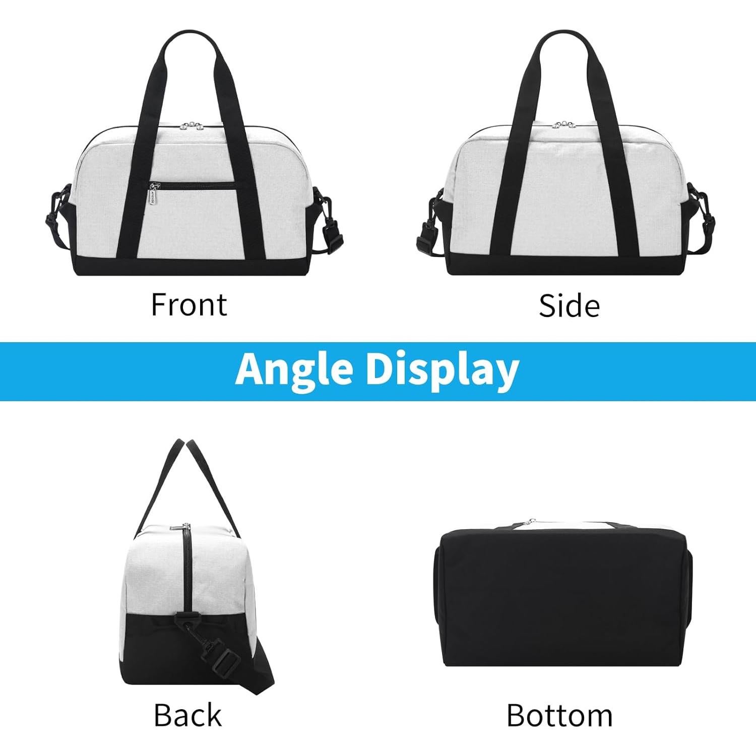 Bolsa de Gimnasio Duffle Pequeña Beige 35.56 cm Resistente