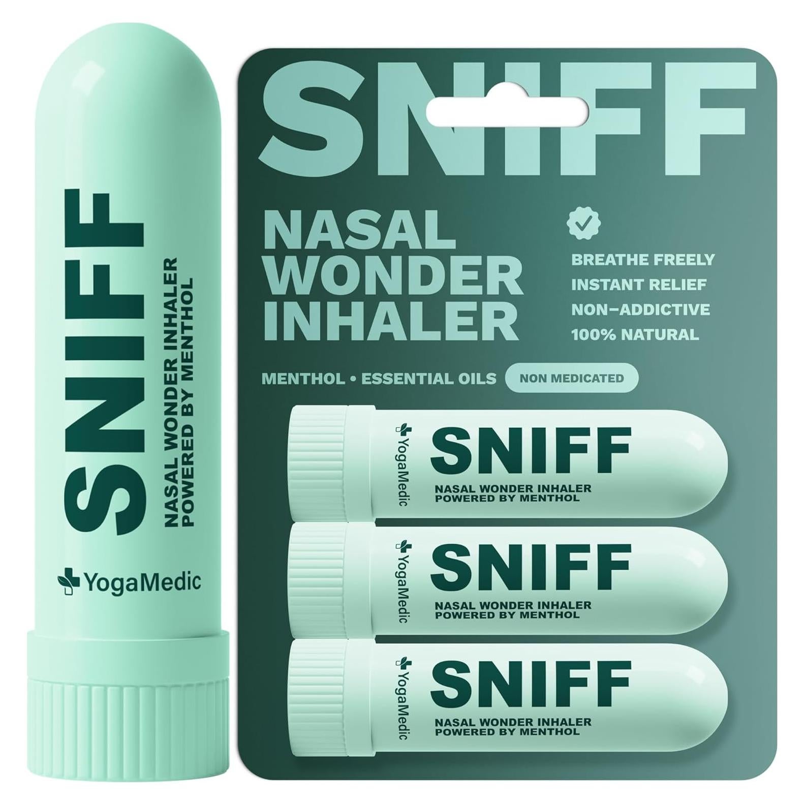 Palitos Nasales Sniff YogaMedic - Inhalador Natural 3 Unidades