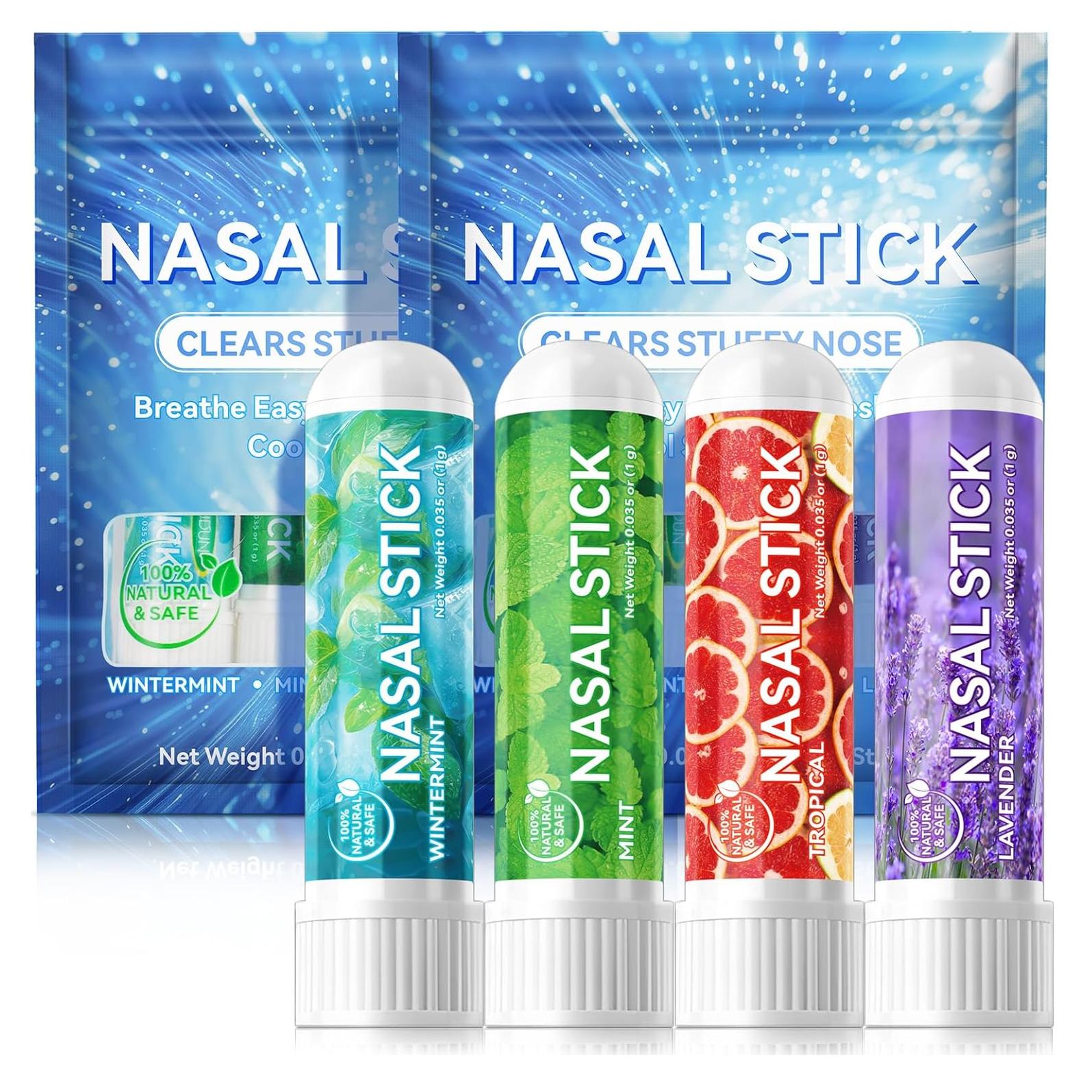 Paquete de 8 Stick Nasales CSDLQNF - Refrescantes y Portátiles