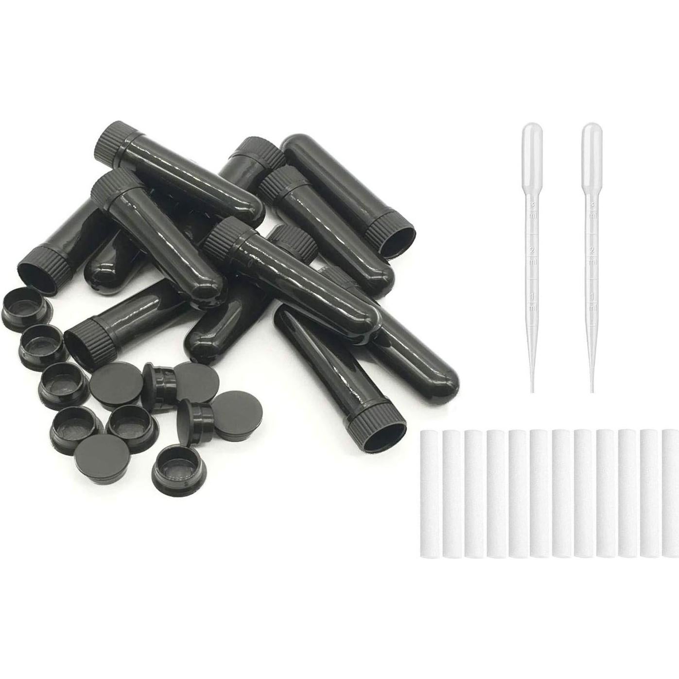 Juego de 12 Inhaladores Nasales ZIOJOVK con Mechas y Goteros