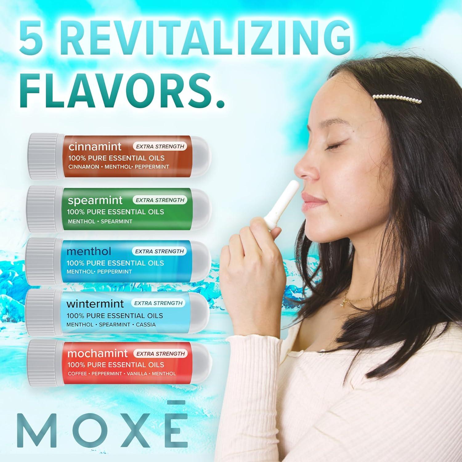 Inhalador Nasal MOXĒ Fuerza Extra - Paquete de 5 Aromas Naturales