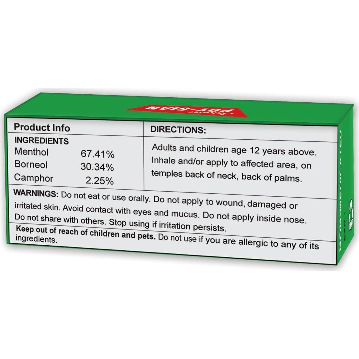 Inhalador Nasal POY-SIAN Thai 8 ml - Paquete de 3