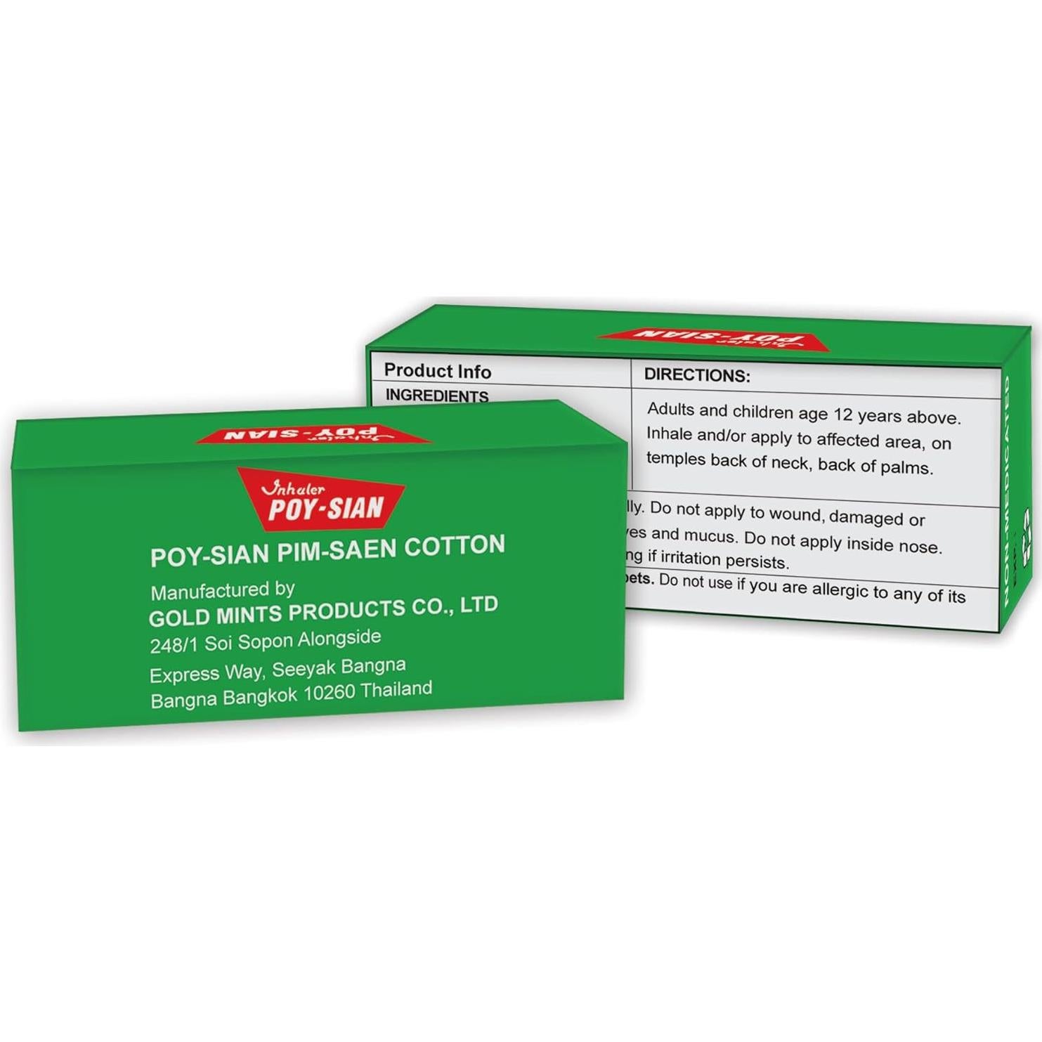 Inhalador Nasal POY-SIAN Thai 8 ml - Paquete de 3