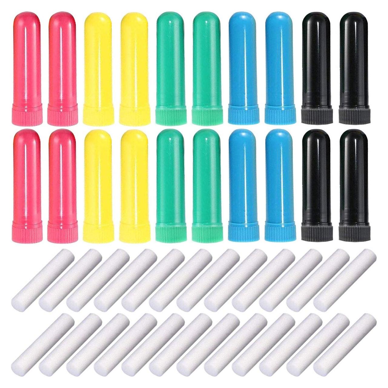 24 Inhaladores de Aromaterapia Onwon Reutilizables con Mechas