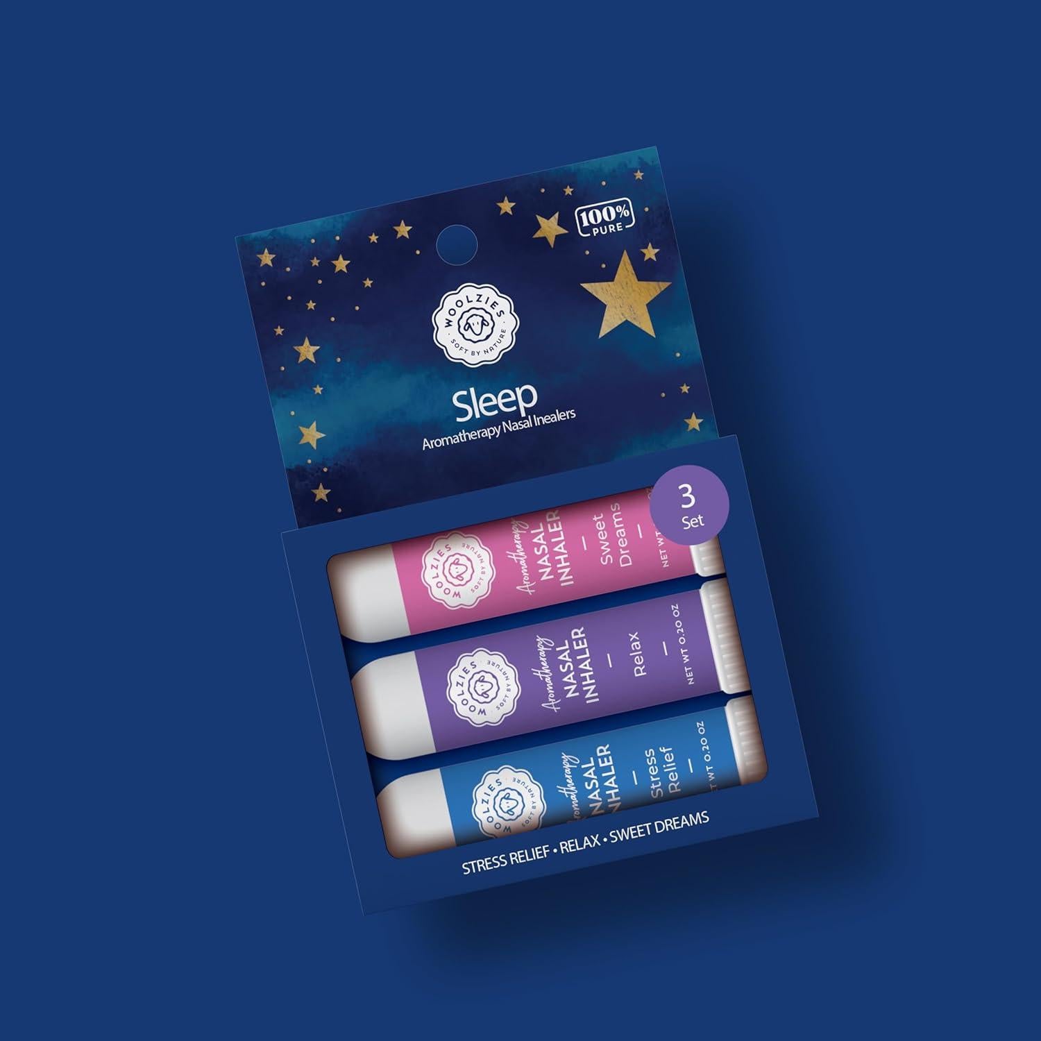Palitos Inhaladores Aromaterapia Woolzies - Kit 3 Pzs Sueño