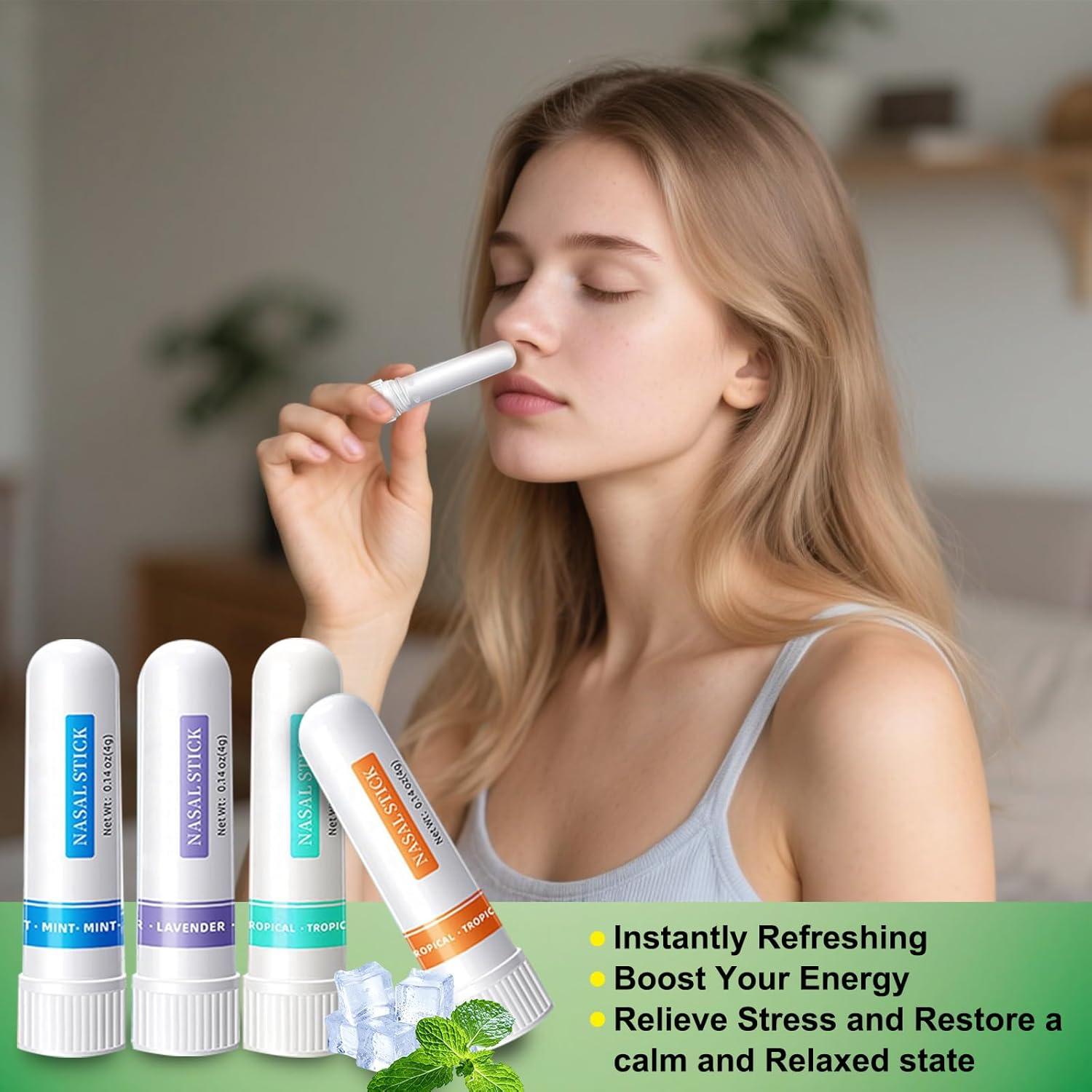 Set de 8 Stick Nasal YKJHCSL - Inhalador Energizante Natural
