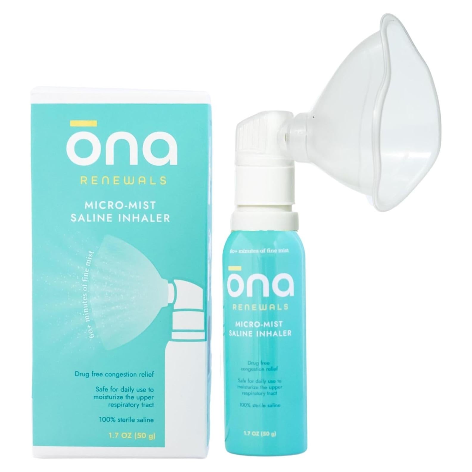Inhalador Salino ONA Micro-Mist para Congestión y Alergias 48g