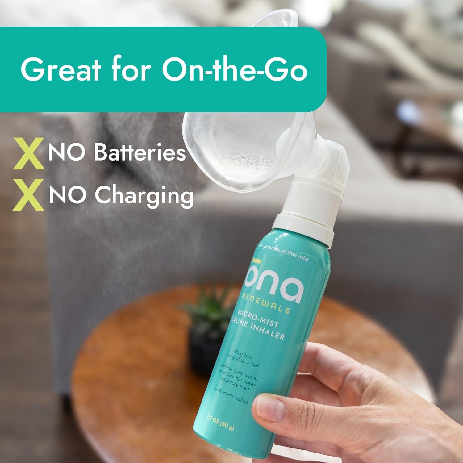Inhalador Salino ONA Micro-Mist para Congestión y Alergias 48g
