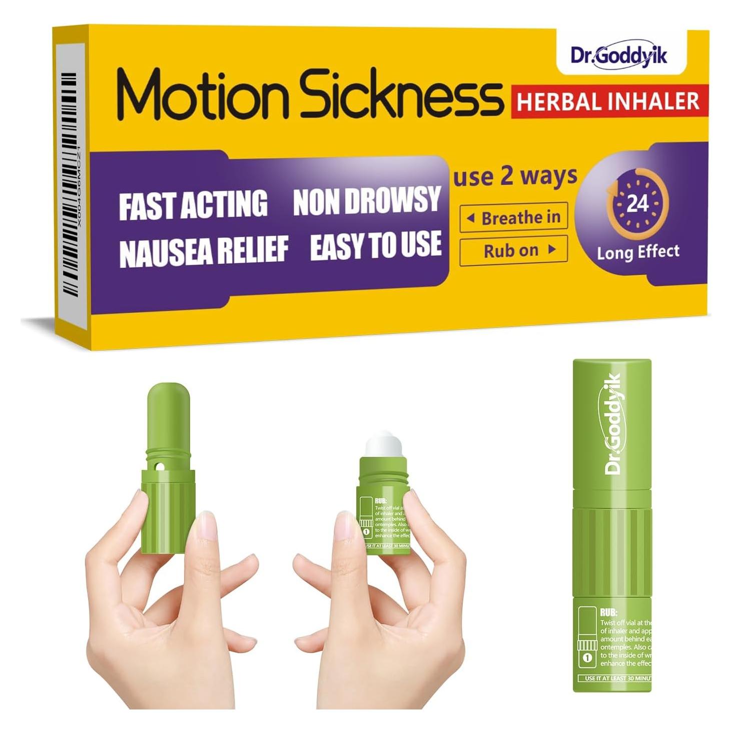 Inhalador Herbal Dr.Goddyik para Mareos y Náuseas - 7.62cm