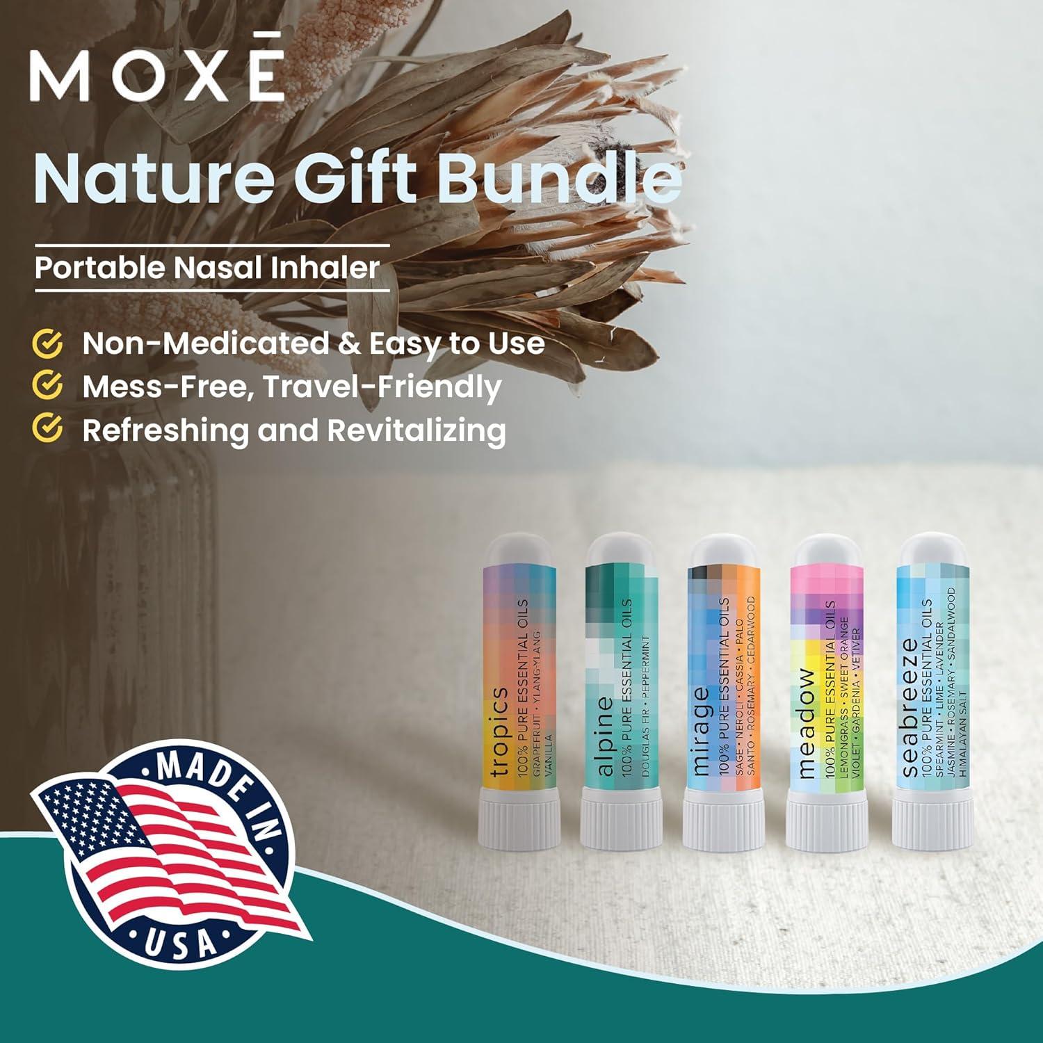 Paquete de Regalo MOXE Nature Stick Nasal | 5 Inhaladores Aromaterapia