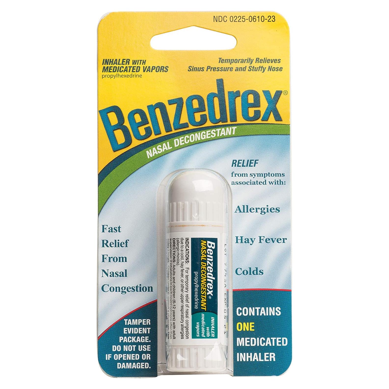 Inhalador Descongestionante Nasal Benzedrex - 6 Unidades
