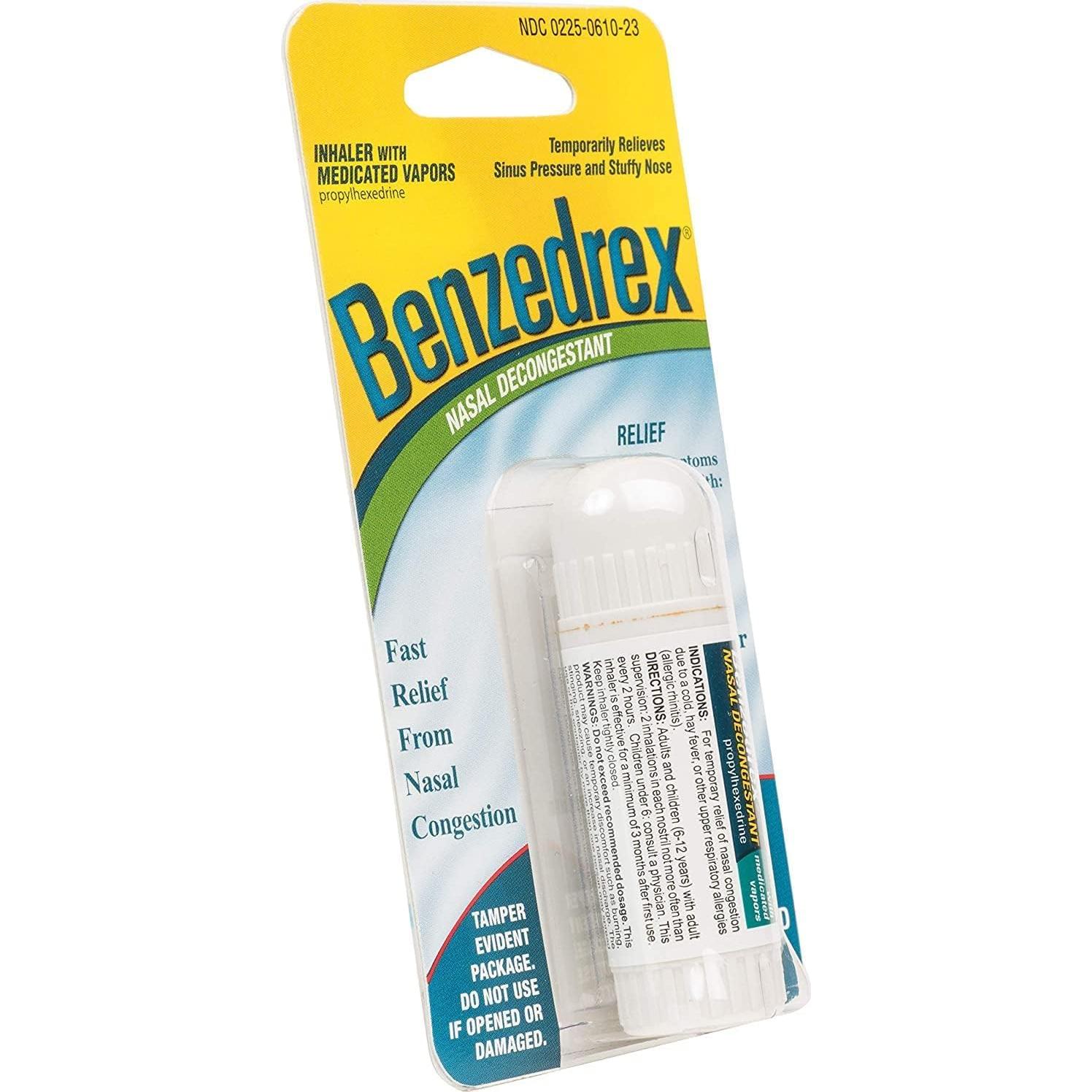 Inhalador Descongestionante Nasal Benzedrex - 6 Unidades