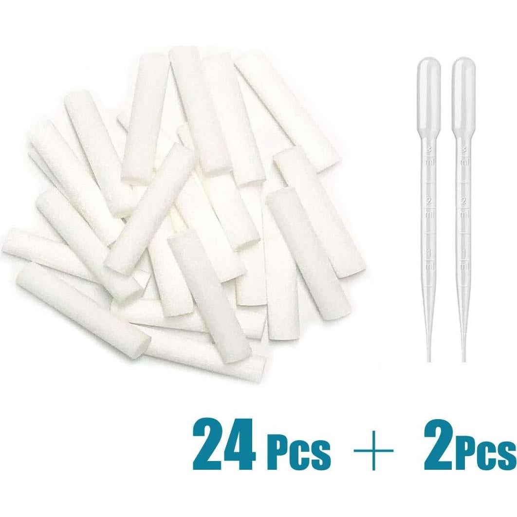 Kit de Reemplazo Inhalador Aceite Esencial ZIOJOVK 24 Mechas