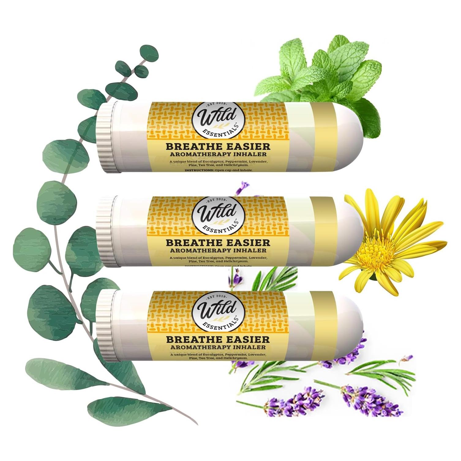 Inhaladores Nasales de Aromaterapia Esenciales Silvestres - Breathe Easier