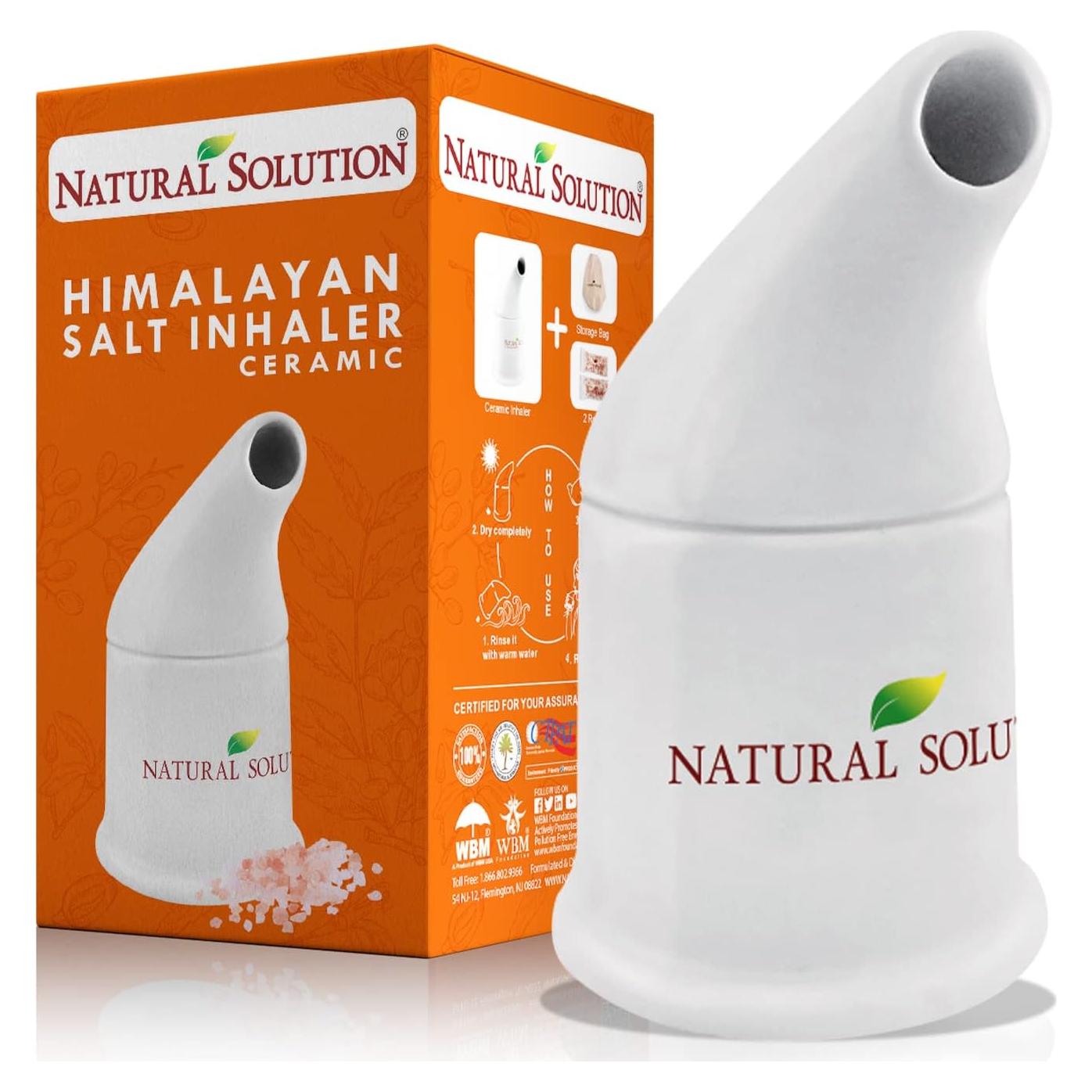 Inhalador de Sal Cerámico Solución Natural con Sal Rosa 340g