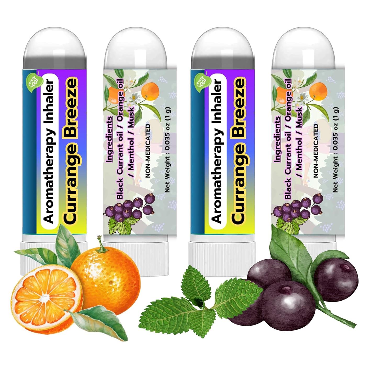 Inhalador Nasal de Aromaterapia KLEVERKLOVER - 4 Pcs Aceites Esenciales