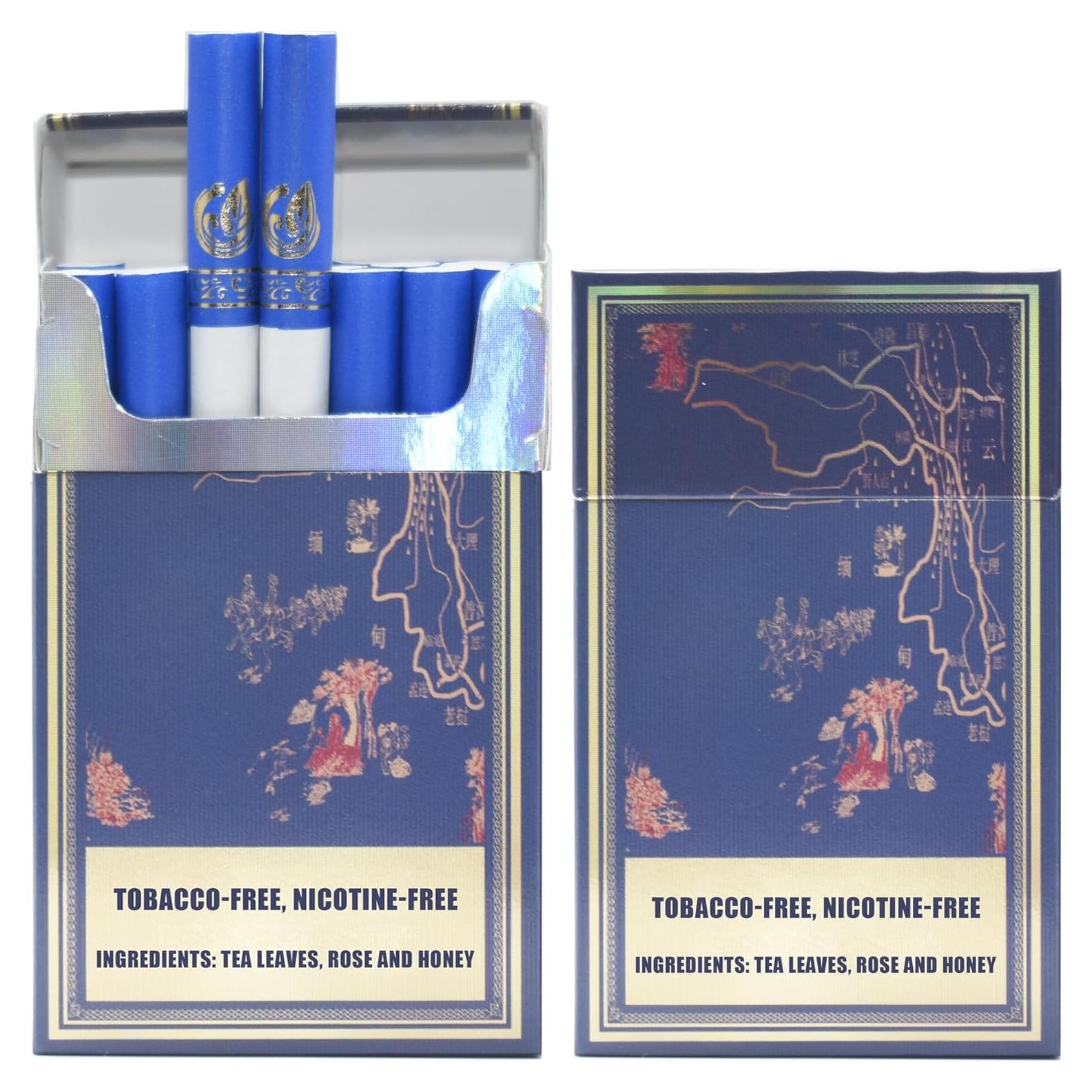 Cigarrillos Herbales YFIONE - Sin Tabaco ni Nicotina - 2 Paquetes de 40 Fumadas